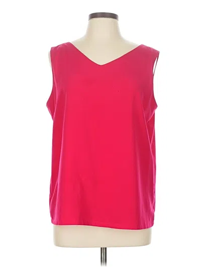 Pre-owned Koret Sleeveless Top Pink V Neck Tops