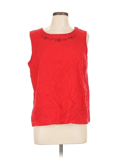 Pre-owned Koret Sleeveless Top Red Scoop Neck Tops