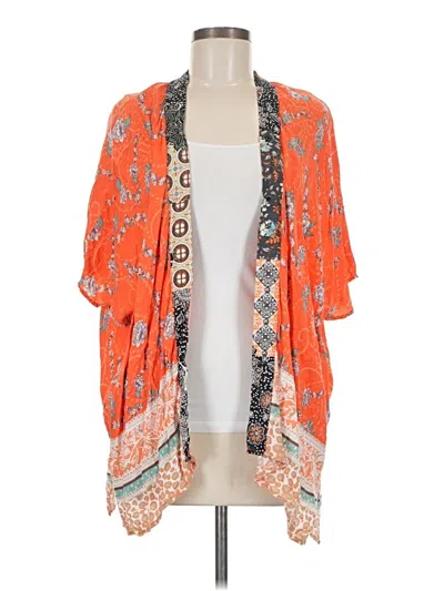 Pre-owned Kori America Kimono In Orange