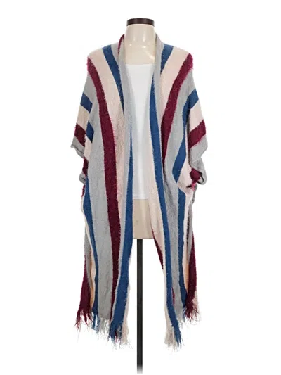 Pre-owned Kori America Poncho In Burgundy
