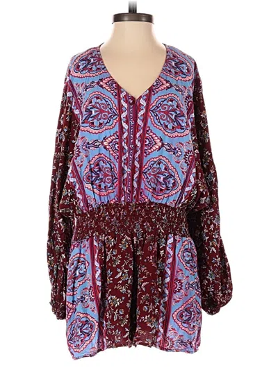 Pre-owned Kori America Romper In Burgundy