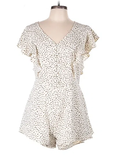 Pre-owned Kori America Romper In Ivory