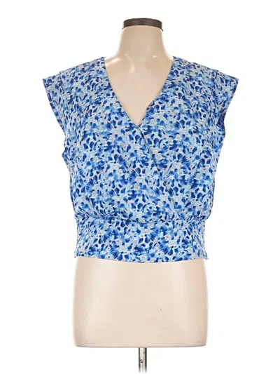 Pre-owned Kori America Sleeveless Blouse In Blue