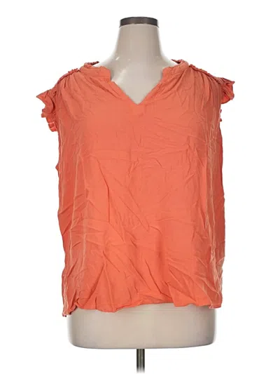 Pre-owned Kori America Sleeveless Blouse In Orange