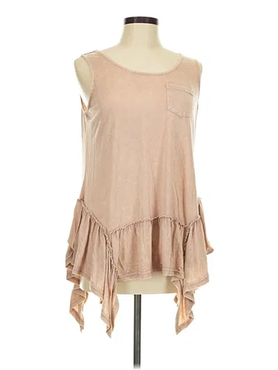 Pre-owned Kori America Sleeveless T-shirt In Tan