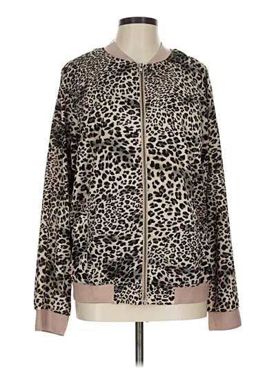 Pre-owned Kori America Zip Up Hoodie In Gold