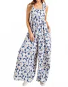 Kori Aware Of This Floral Jumpsuit In Blue/coral In Multi