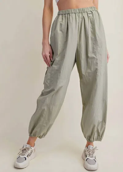 Kori Balloon Cargo Pant In Green In Gray