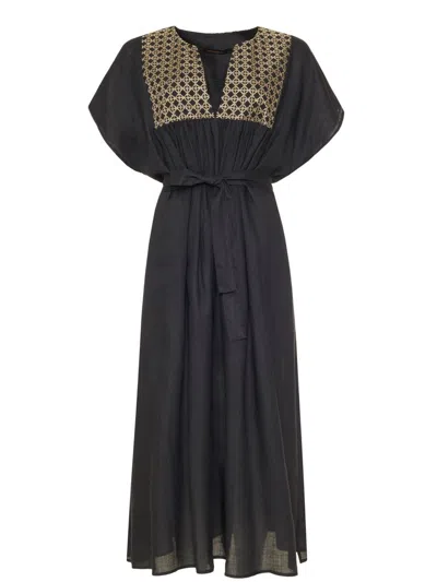 Kori Belted Dress In Black  