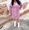 Kori Bria Corduroy Shirt Dress In Mauve