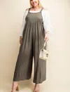 Kori Crepe Jumpsuit - Plus In Olive In Green