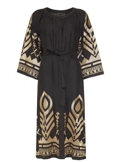 Kori Embroidered Dress In Black  