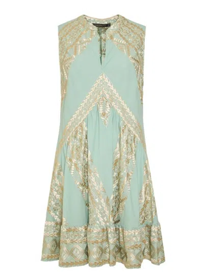 Kori Embroidered Dress In Green