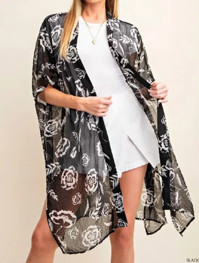 Kori Floral Print Kimono In Multi