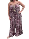 Kori Floral Strappy Jumpsuit In Mauve In Multi