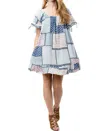 Kori Folklore Tassel Mini Swing Dress In Sea Blue In Multi