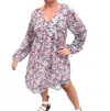 Kori Jessie Floral Long Sleeve Dress In Blue Multi In Multi