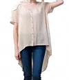 Kori Lace Shoulder Blouse In Mocha In Neutral