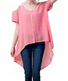 Kori Lace Shoulder Blouse In Pink In Pink
