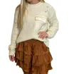 Kori Layered Satin Skirt In Rust In Multi
