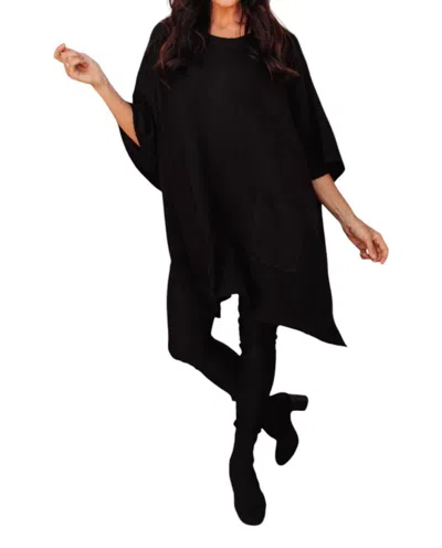 Kori Pocket Poncho In Black