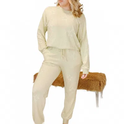 Kori Rita Star Lounge Pants In Mustard In Neutral