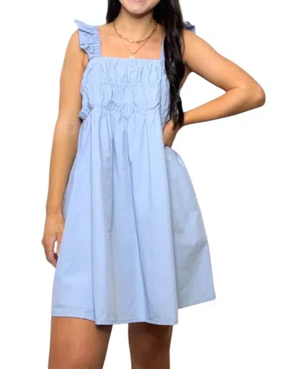 Kori Ruffle Dress In Light Blue