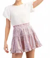 Kori Sequin Lined Mini Skirt In Pink In Pink
