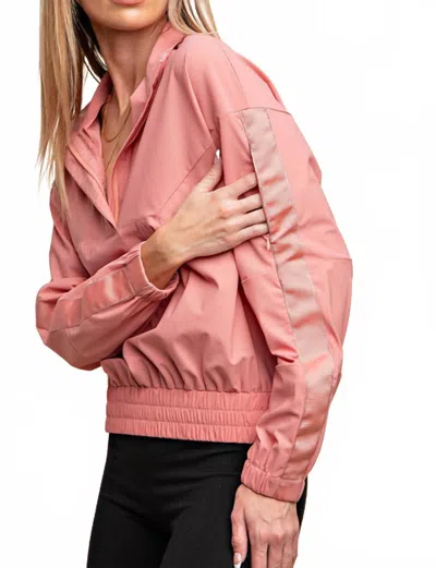 Kori Soft Texture Water Proof Jacket In Pink