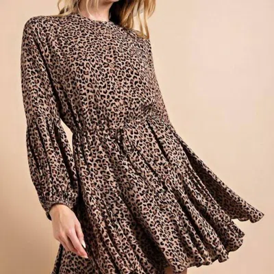 Kori Where The Wild Things Are Dress In Camel Combo In Brown