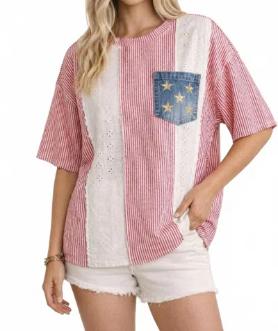 Kori Women's Americana Top In Red