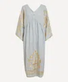 Kori Women's Crete Embroidered Ramie Kaftan