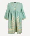 Kori Women's Feather Classic Linen Mini Dress In Green