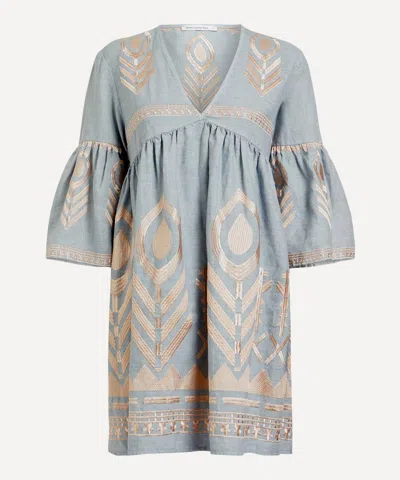Kori Women's Feathers Embroidered Short Dress