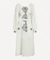 Kori Women's Lefkada Ramie Embroidered Dress In White