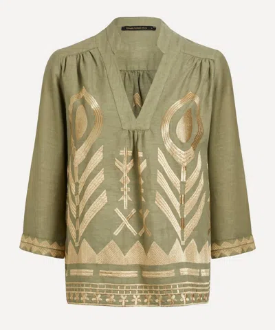 Kori Women's Linen Feather Blouse