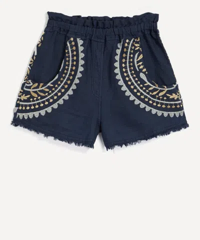 Kori Women's Paisley Linen Shorts
