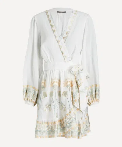 Kori Women's Papyrus Embroidered Linen Wrap Dress In Multi