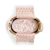 Korissa Bread Warmer & Basket Gift Set With Light Brown Tea Towel - Lovebird Oval In Brown