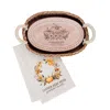 Korissa Brown / Neutrals Bread Warmer & Basket Gift Set With Tea Towel - Pumpkin Oval In Brown