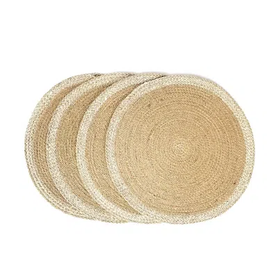 Korissa Neutrals Agora Placemat - Set Of 4 In White