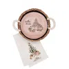 Korissa Neutrals Bread Warmer & Basket Gift Set With Tea Towel - Christmas Truck Round In Multi