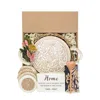 Korissa Neutrals Bread Warmer Gift Box With Pot Holder, Tea Towel And Spoon - Bird Round
