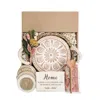 Korissa Neutrals Bread Warmer Gift Box With Pot Holder, Tea Towel And Spoon - Flower Round