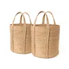 Korissa Neutrals Kata Basket With Handle In Natural - Set Of 2 In Brown