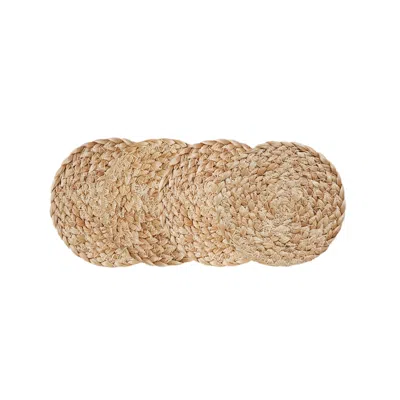 Korissa Neutrals Kata Natural Drink Coaster - Set Of 4 In Brown