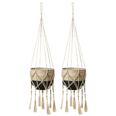 Korissa Neutrals Plant Hanger - Bitan Set Of 2