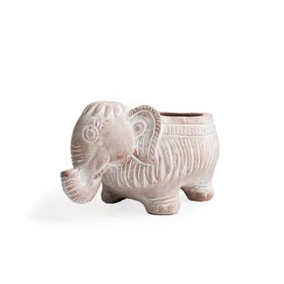 Korissa Neutrals Terracotta Pot - Elephant