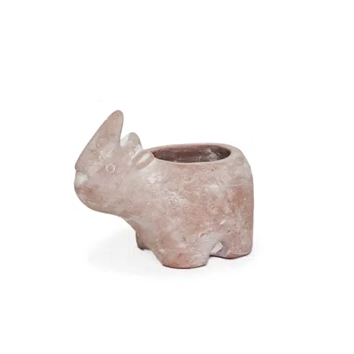 Korissa Neutrals Terracotta Pot - Rhino In Orange