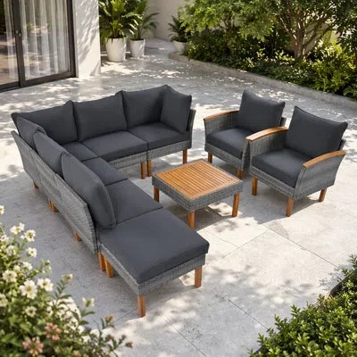 Korissa - Person Patio Conversation Set In Black